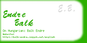 endre balk business card